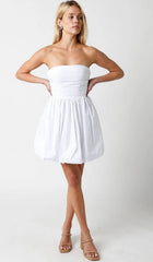Pippa White Strapless Bubble Dress