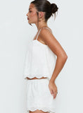 Madison Avenue Embroidered Detail Top White