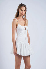 Marnie White Eyelet Mini Dress