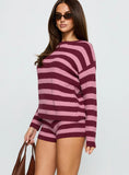 Whole New World Knit Set Pink Stripe