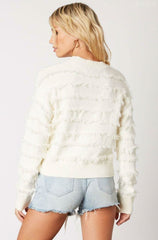 Hailey Ivory Fringe Sweater