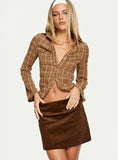 Araceli Corduroy Mini Skirt Brown