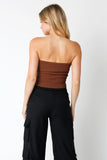 Becca Brown Twist Knot Tube Top