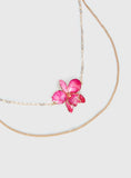 Open Arms Flower Belt Gold Pink