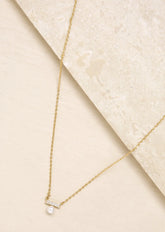Ettika Pearl and Crystal 18K Gold Plated Pendant Necklace