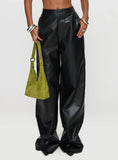 Tempted Faux Leather Pant Black
