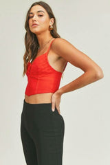 Love Struck Red Corset Crop Top