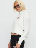 Stanford Buttersport Half zip Hoodie White