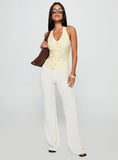 Old Friend Halter Top Yellow Stripe