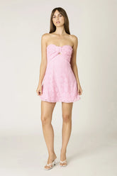 Isla Pink Strapless Mini Dress