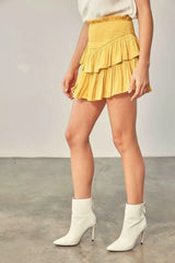 Monaco Honey Butter Ruffled Skirt