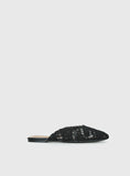 Gretta Lace Slip On Flats Black