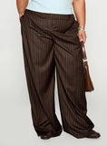 Cedars Low Rise Pant Brown Stripe Curve