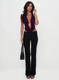 Love Away Halter Scoop Neck Top Purple