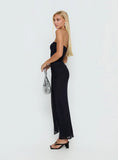 Senora Strapless Drape Maxi Dress Navy