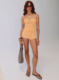 Edamame Micro Shorts Orange Stripe