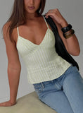 Candid Top Green Stripe