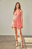 Tracie Pink Halter Romper