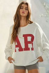 Arkansas Grey Crew Neck Sweatshirt