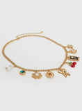 Cherry Dreams Charm Necklace Gold