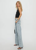 Henesey High Rise Straight Leg Jeans Light Wash