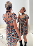 Lets Dance Mini Dress Black Floral