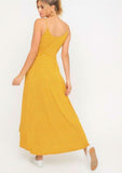 Consider This Mustard and White Striped Maxi Tank Dress