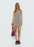 Klova Halter Mini Dress Cream / Grey