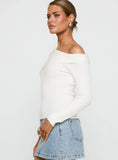 Jaybell Cold Shoulder Sweater White