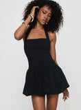 Gigli Bubble Hem Mini Dress Black Tall