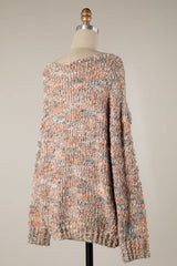 Jordan Marsala Multi Knit Sweater