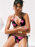 Fluera High Side Tie Bikini Bottoms Black Multi