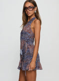Tatyana Halter Mini Dress Paisley Multi