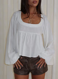 Benjie Long Sleeve Top White