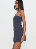 Langdon Strapless Mini Dress Charcoal