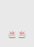 Exotic Etty Floral Detail Heels White