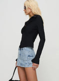 Pacific Coast Denim Cargo Skirt Light Wash