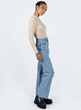 Thorne High Rise Straight Leg Jeans Denim