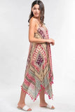 Sun Kissed Pink Paisley Print Maxi Dress