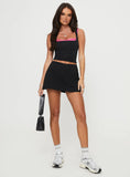 Back In Time Top Black Pink Lace