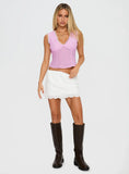 Wish Upon Broderie Mini Skirt White