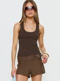 Kyrella Longline Tank Top Chocolate