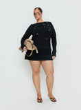 Ryka Long Sleeve Eyelet Top Black Curve
