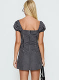 Sorynna Short Sleeve Playsuit Navy Check