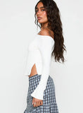 Maestro Off The Shoulder Top White