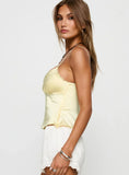 Aruba Satin Embroidered Cami Lemon