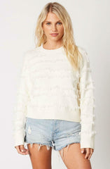 Hailey Ivory Fringe Sweater