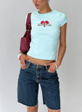 Sweet Swans Baby Tee Blue