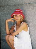 Alonza Crochet Bucket Hat Pink red