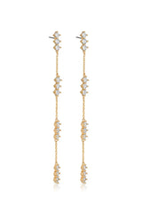 Ettika Linear Crystal Drop Earrings
